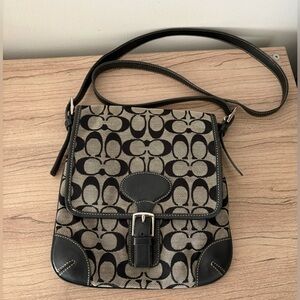 Coach Y2K signature messenger bag Leather